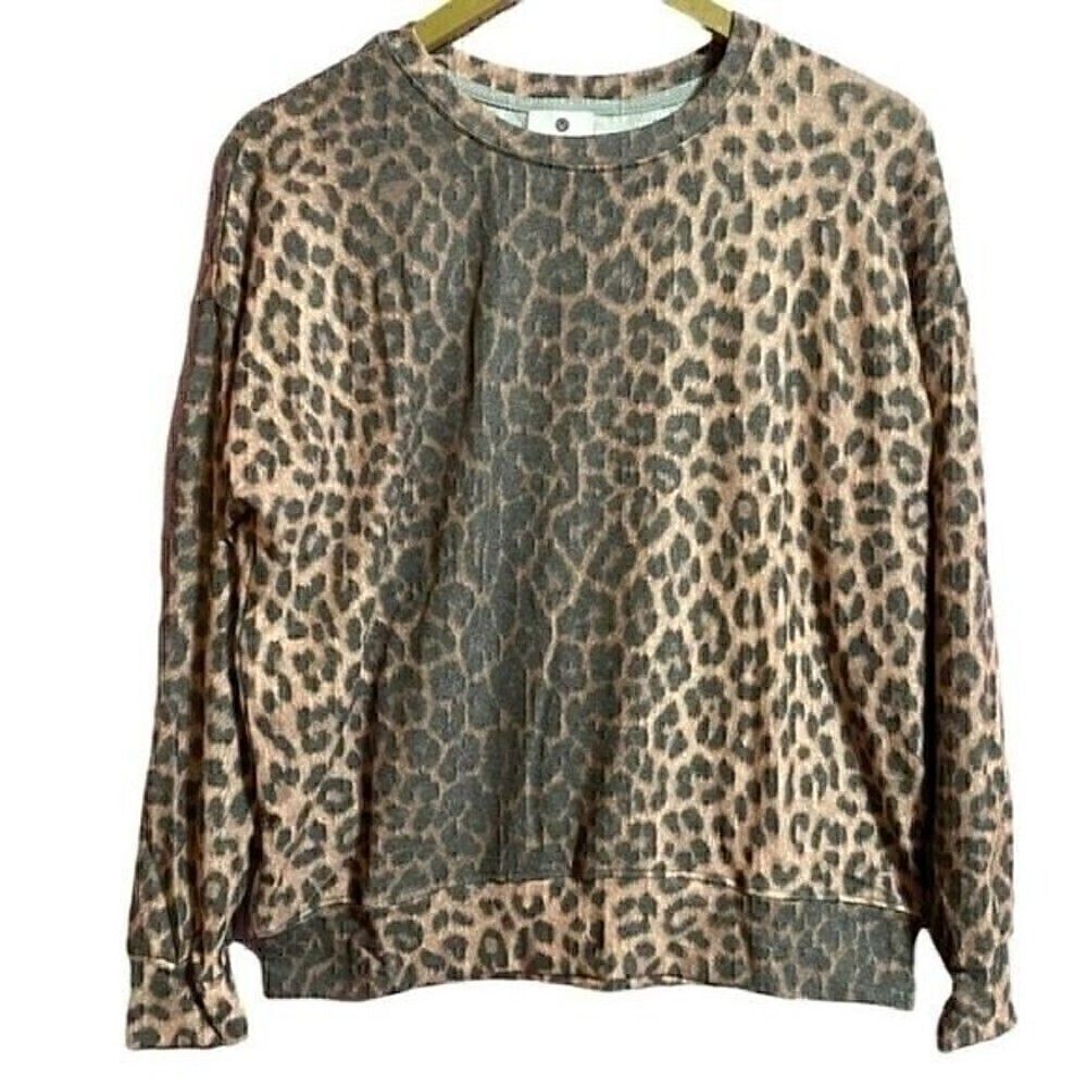 Sundry Sweater Women’s 1 (Small 4-6) Animal Print Casual Autumn Fierce Girly NWT